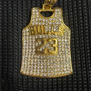 Gold and Silver Bulls Jersey Pendant